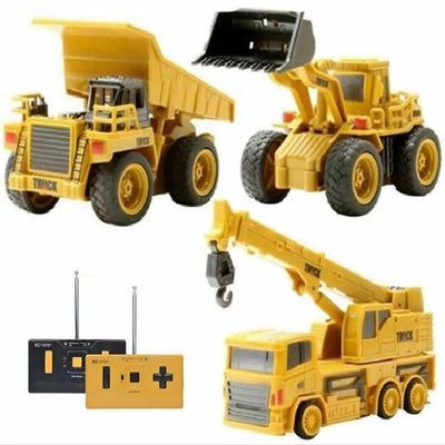 Hotty Toy Mini RC Construction Truck Trailer Car