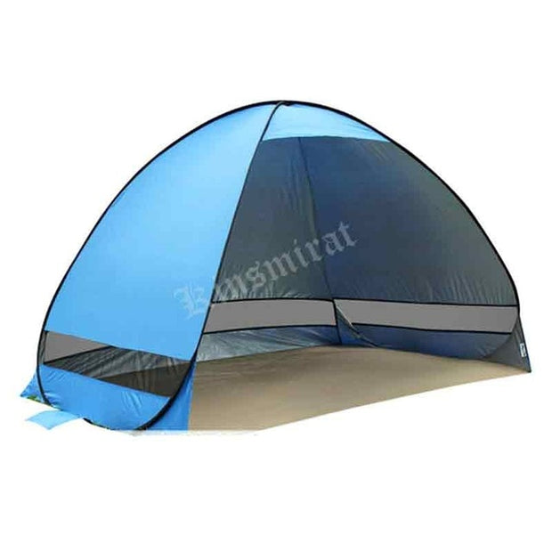 Plaj çadır açık kamp barınak UV koruyucu otomatik açılış