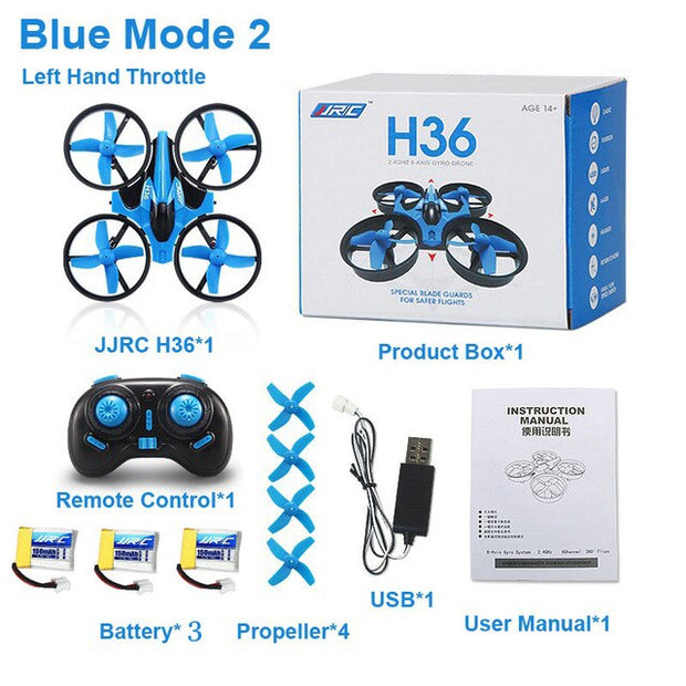 JJRC H36 H36F Mini Drone 2.4G 4CH 6-Axis hız 3D kapak