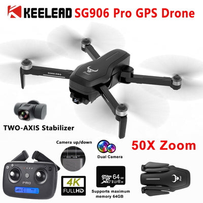 GPS Drone 4K HD çift kamera SG906Pro